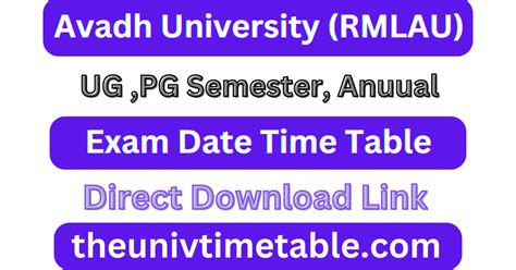 rmlau result 2024 ba 3rd year|RMLAU Exam Scheme 2024 {rmlau.ac.in} BA BSc BCom B.Ed Exam Date.